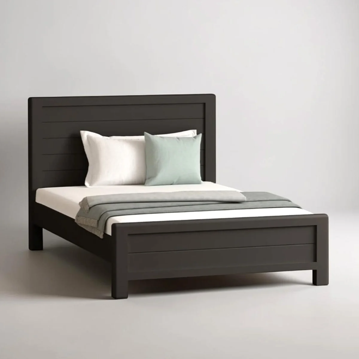 Bradwell Oak and Charcoal Painted Double Bed – image 2