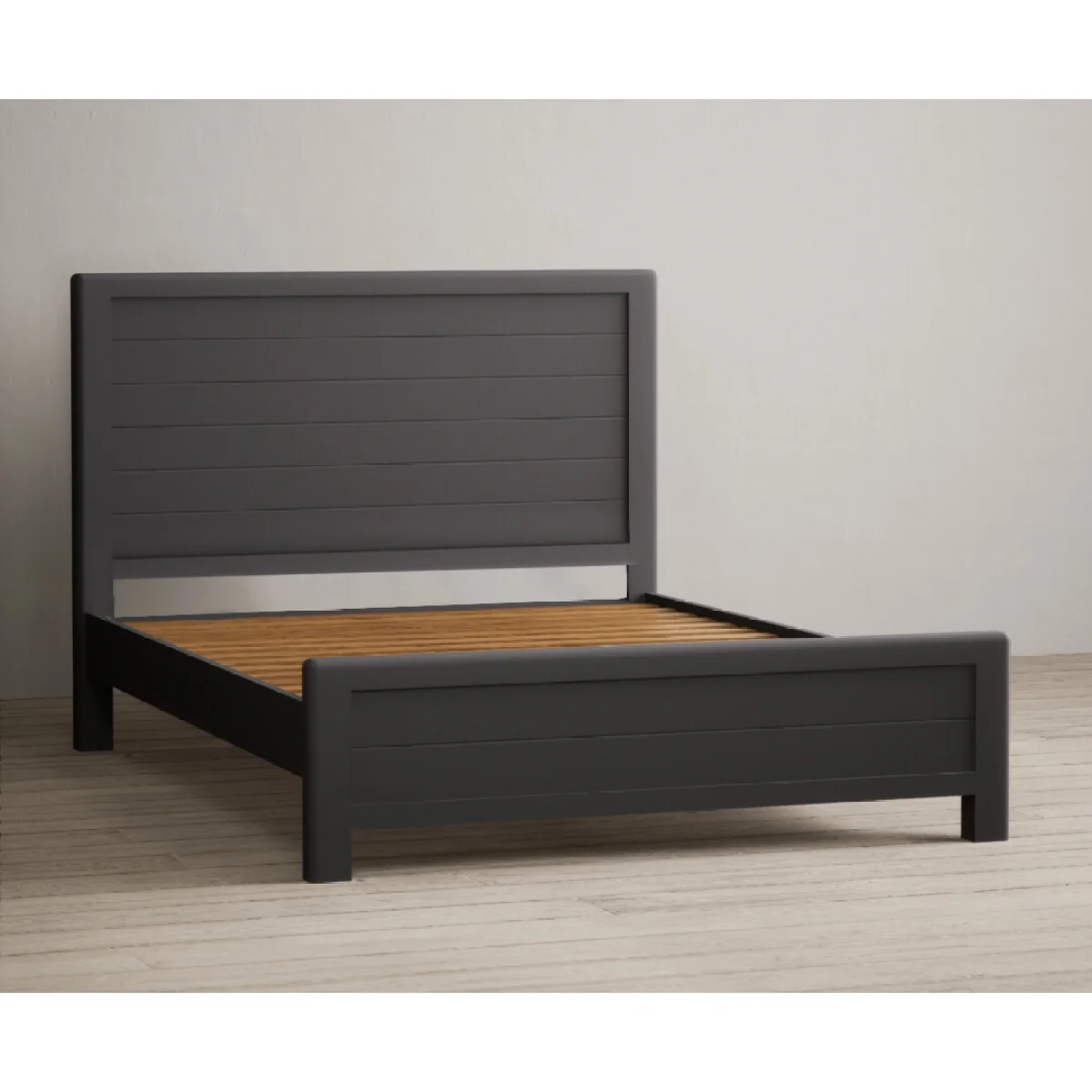 Bradwell Oak and Charcoal Painted Double Bed – image 7