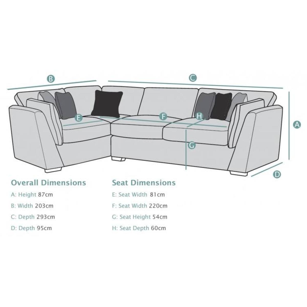 Phoebe 4 Seater Corner Sofa With Bed - Fabric Grade C - Left Hand Facing L2S/COR/RH1 – image 4