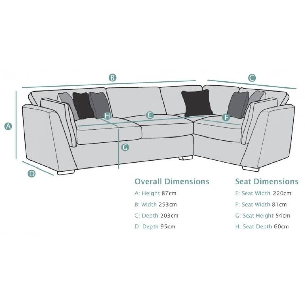 Phoebe 4 Seater Corner Sofa With Bed - Fabric Grade C - Left Hand Facing L2S/COR/RH1 – image 7