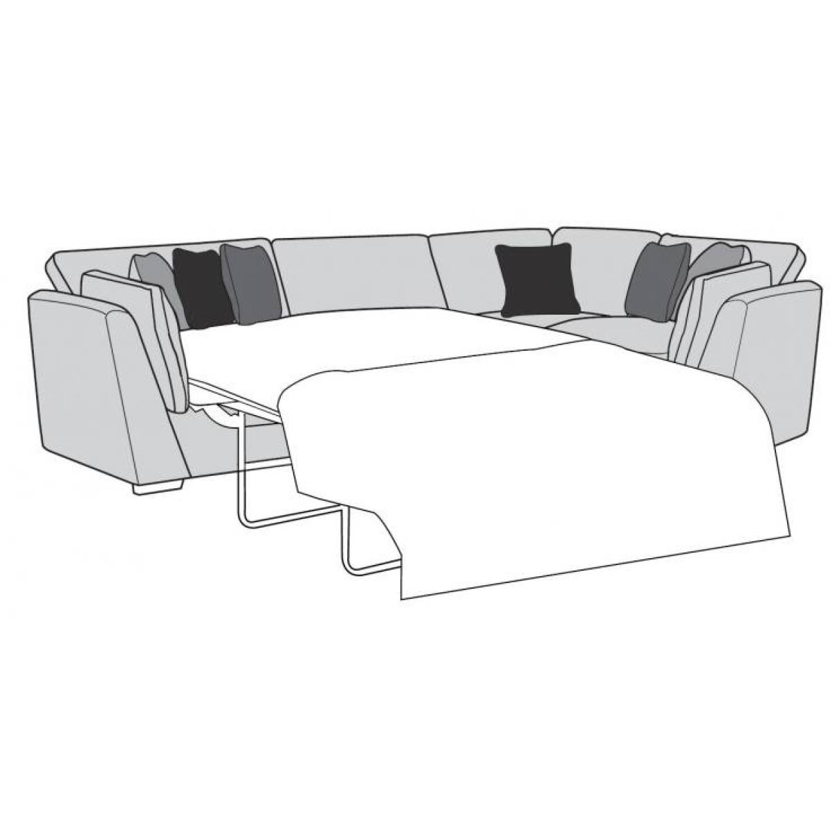 Phoebe 4 Seater Corner Sofa With Bed - Fabric Grade B - Right Hand Facing R2S/COR/LH1 – image 5