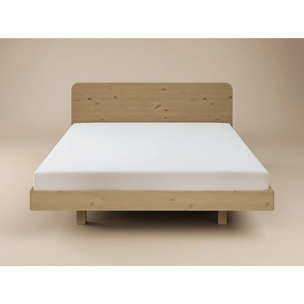 Noomi Demi Wooden Bed Frame with Headboard Storage Oak - Oak – image 3