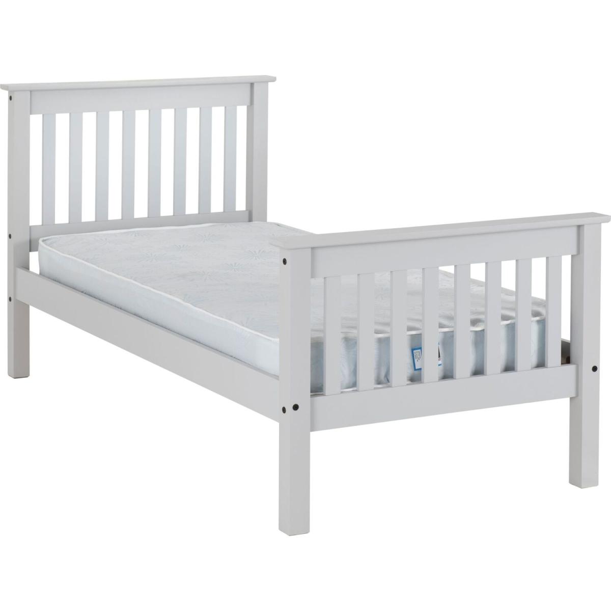 Monaco 3' Bed High Foot End - Grey – image 2