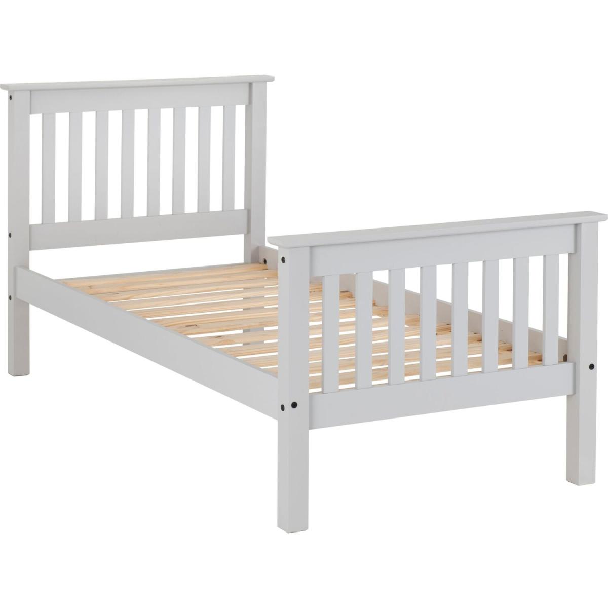 Monaco 3' Bed High Foot End - Grey – image 3