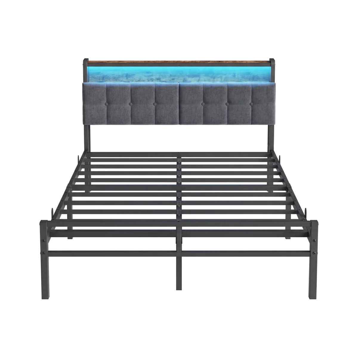 VASAGLE 135 x 190 cm Black Single Metal Bed Frame - Black – image 1