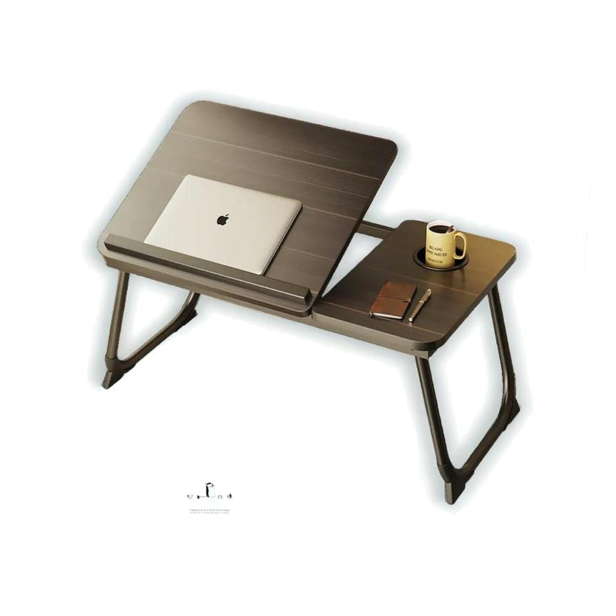 Folding Laptop Table Stand and Portable Bed Tray - Black