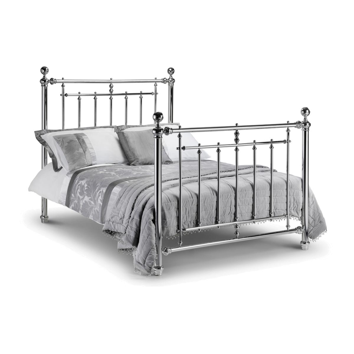 High End Chrome Metal Bed - Metal