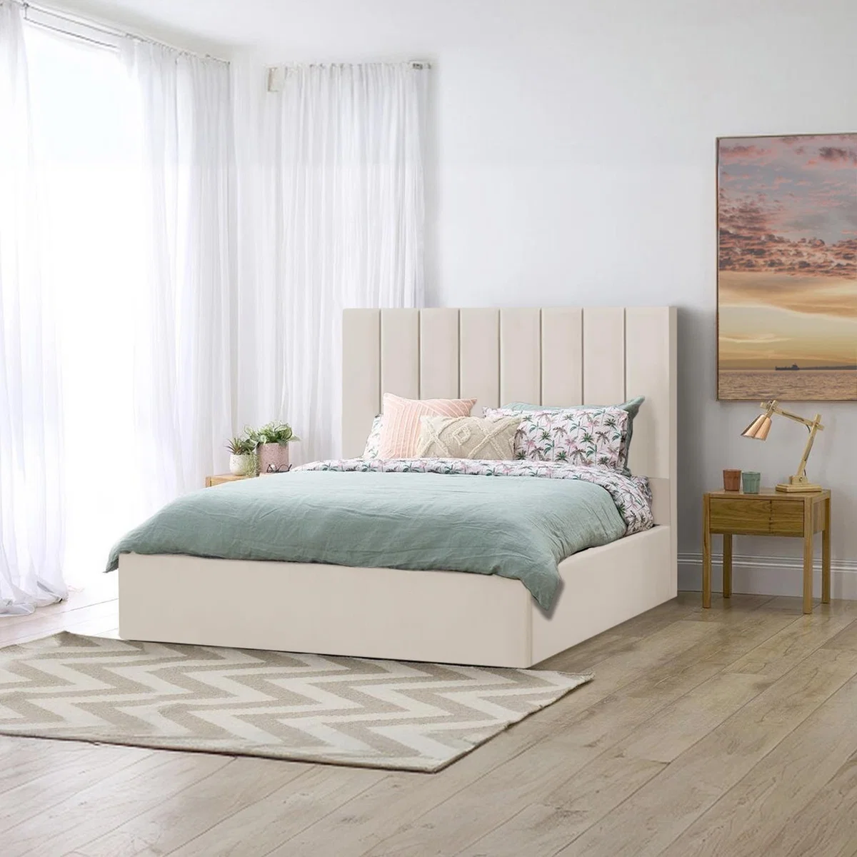 Gloria Bed Frame - Yellow / King