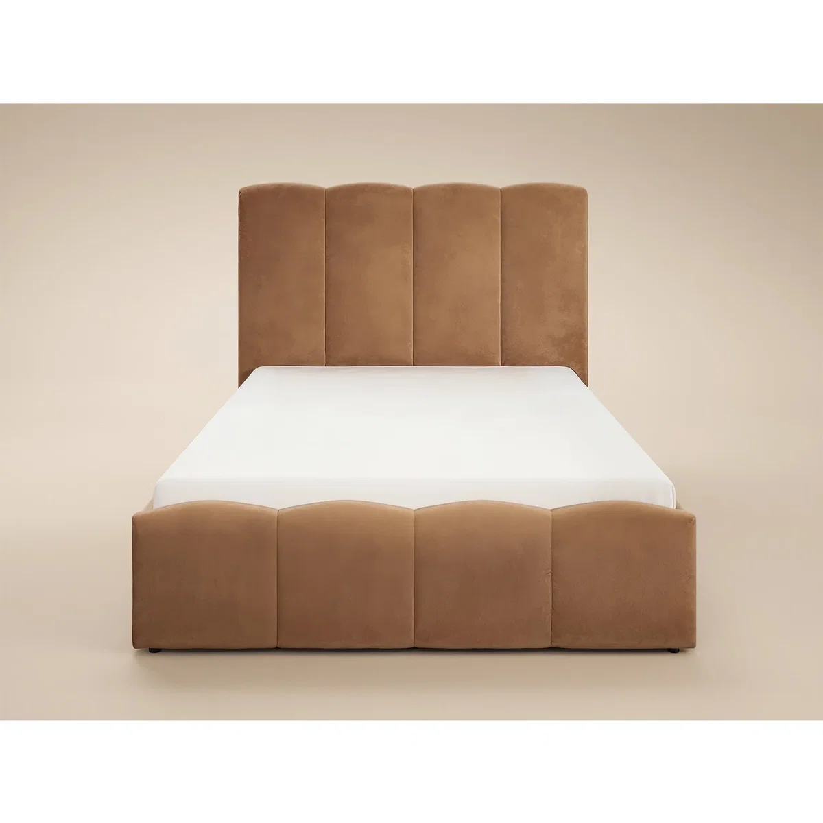 Enrica Upholstered Panel Bed Frame Brown King - Brown – image 5