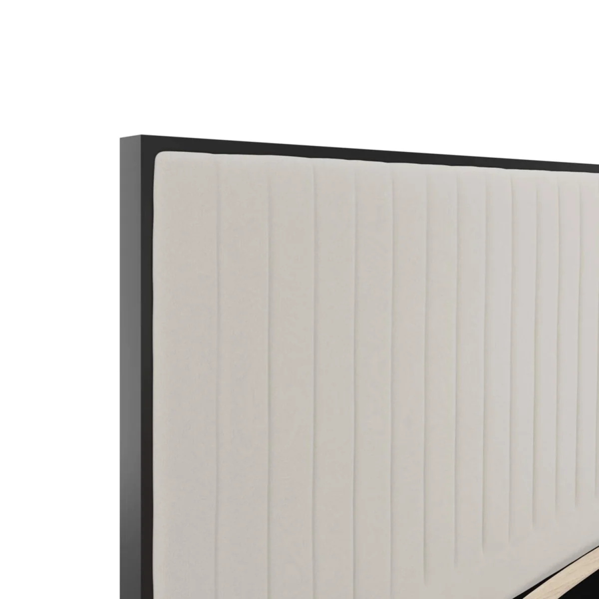 Killarney King Bed Velvet Tall Ribbed Headboard - Brown – image 3