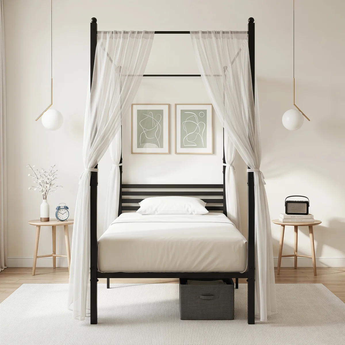 Modern Canopy Bed Frame – image 5