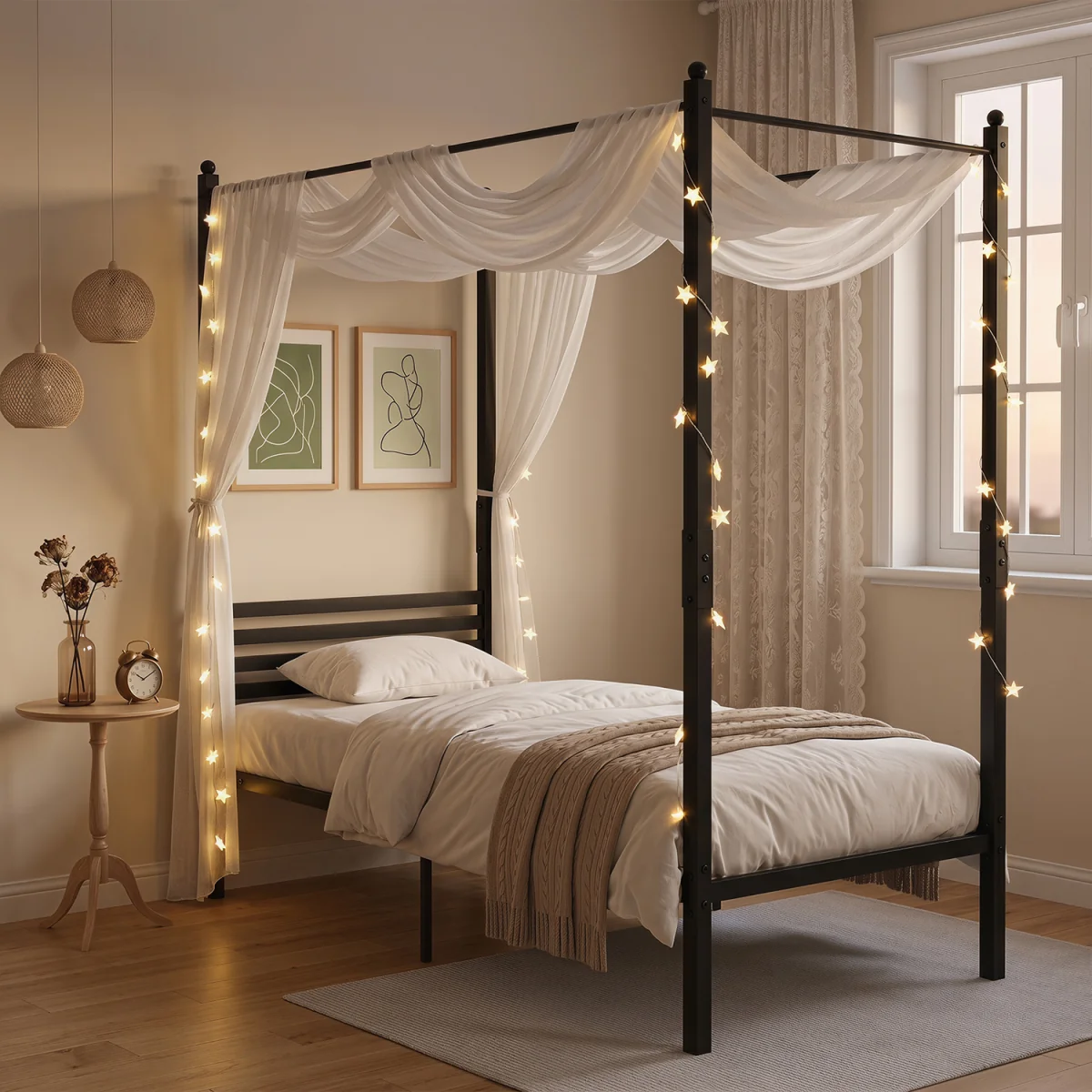 Modern Canopy Bed Frame – image 6