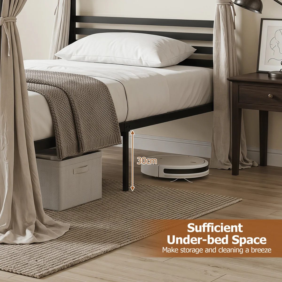 Modern Canopy Bed Frame – image 9