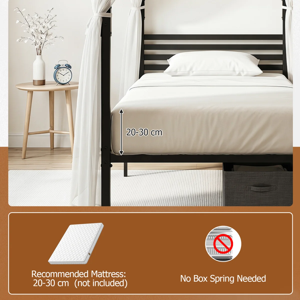 Modern Canopy Bed Frame – image 10