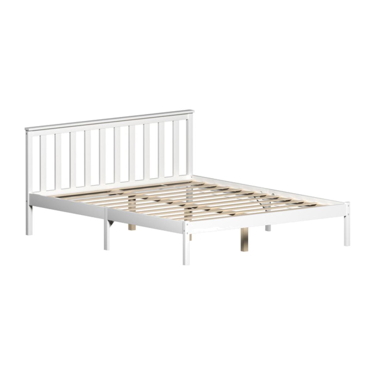 Milan Wooden Low Foot End Bed - White / 23.3kg – image 1