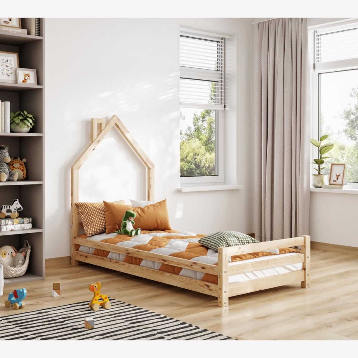 Juni Solid Wood Single Bed - Pine