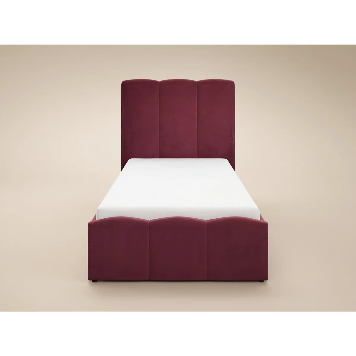 Enrica Upholstered Panel Bed Frame Burgundy King - Burgundy – image 7