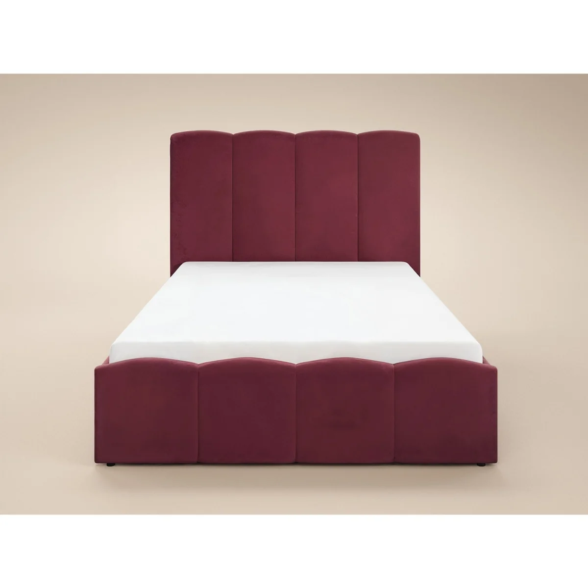 Enrica Upholstered Panel Bed Frame Burgundy King - Burgundy – image 9