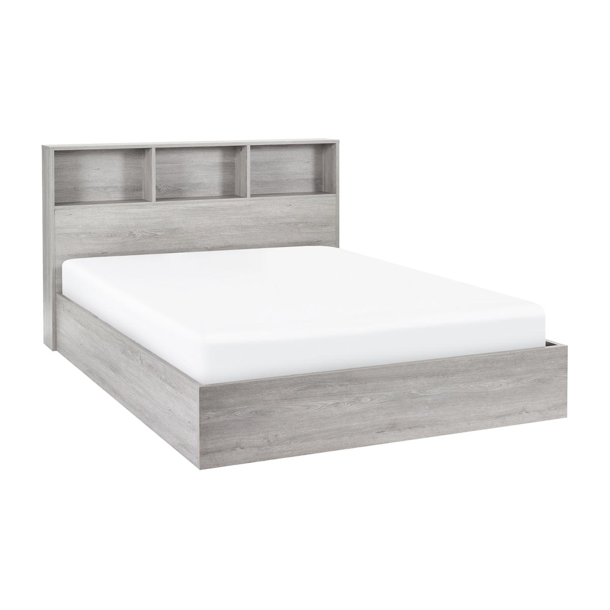 Bali Ottoman Storage Bed - Grey Oak / Double