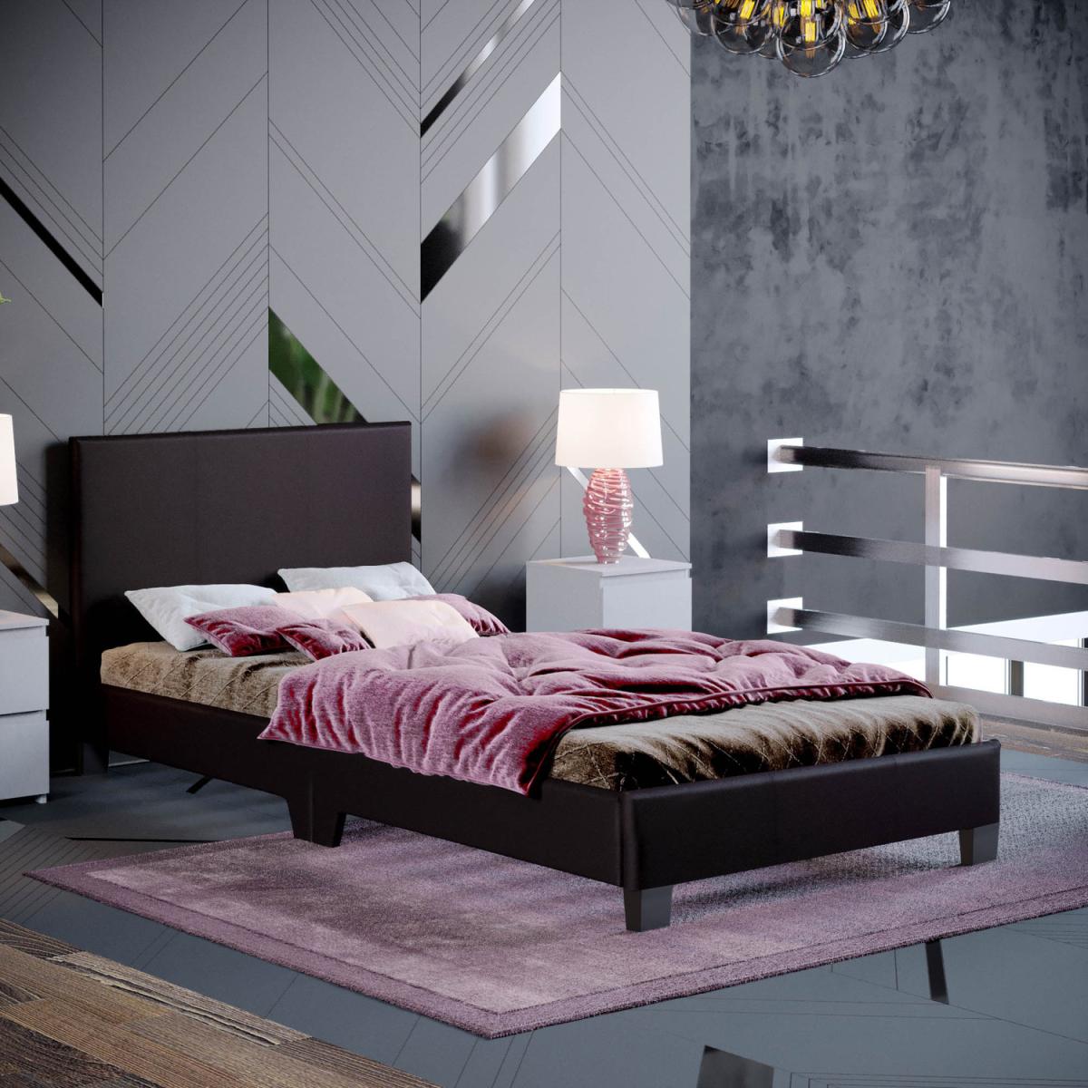 Lisbon Faux Leather Bed - Brown / 21kg – image 2
