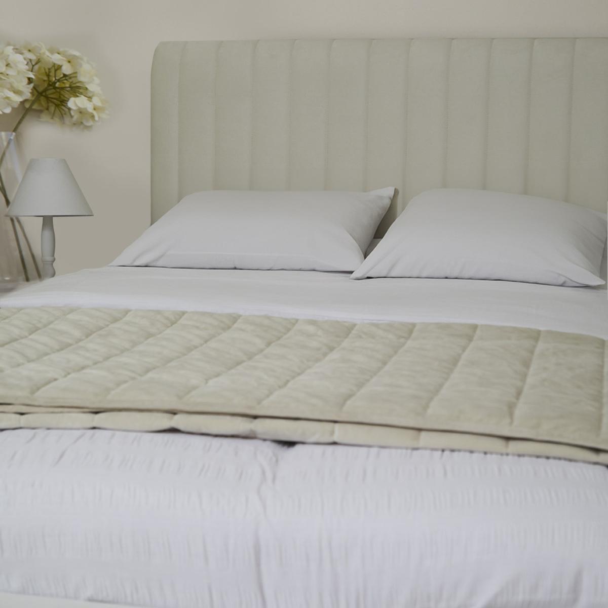 Huntington Ecru Fabric Bed - Ecru / 33kg