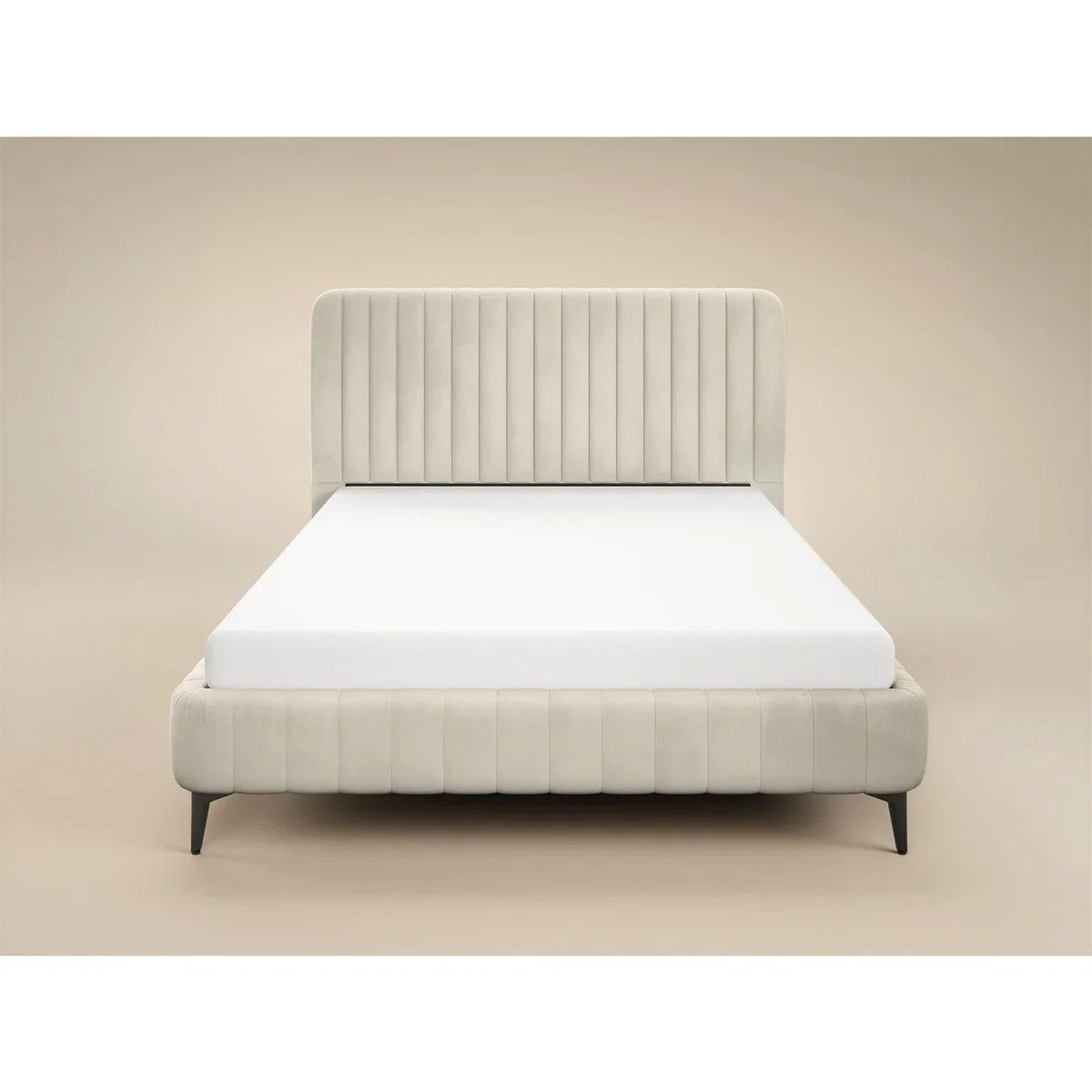 Adelaide Upholstered Bed Frame Beige King - Beige – image 3