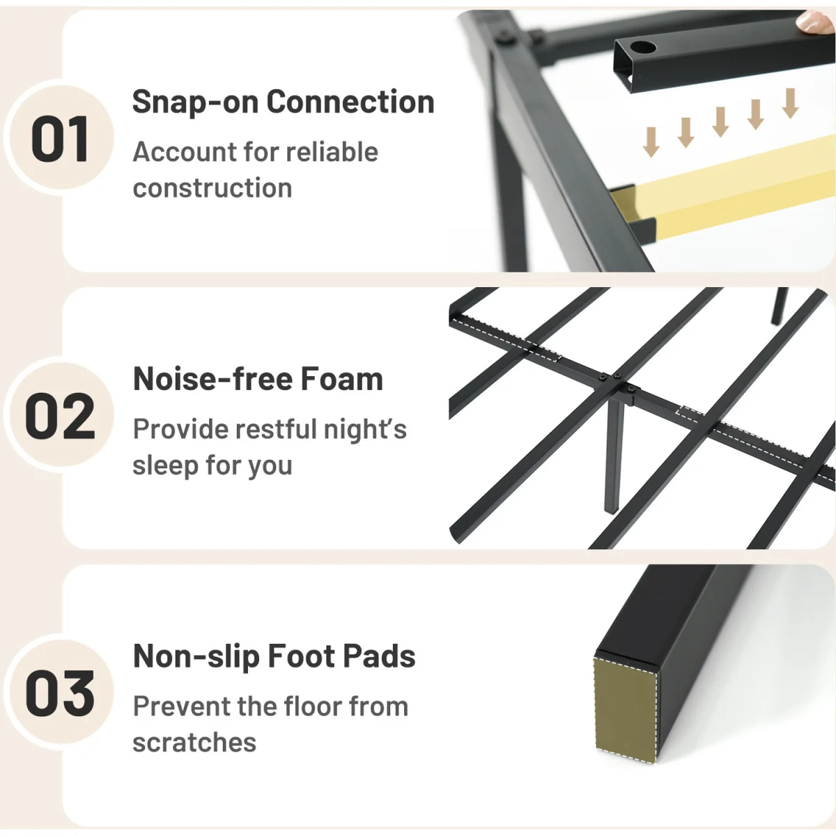 Double Metal Bed Frame - Black – image 7