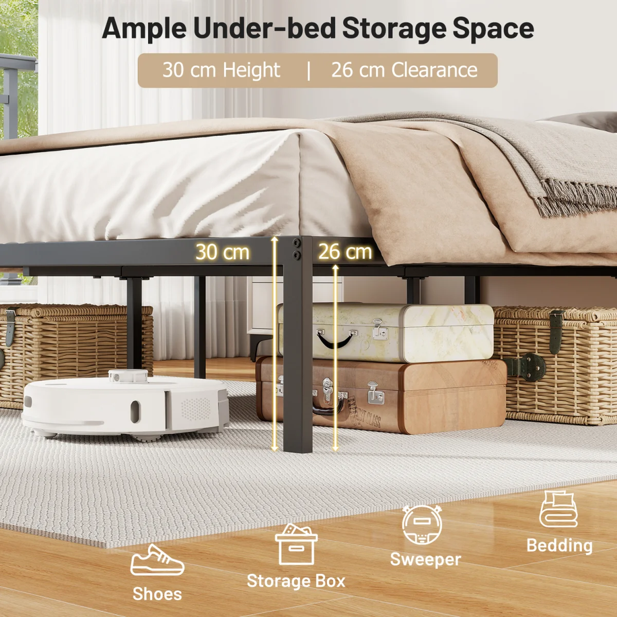 Double Metal Bed Frame - Black – image 9