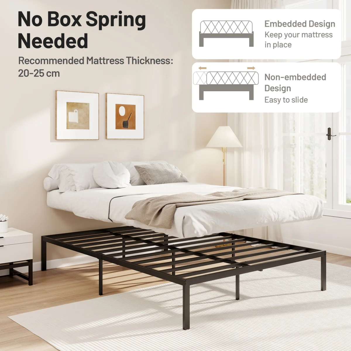 Double Metal Bed Frame - Black – image 10