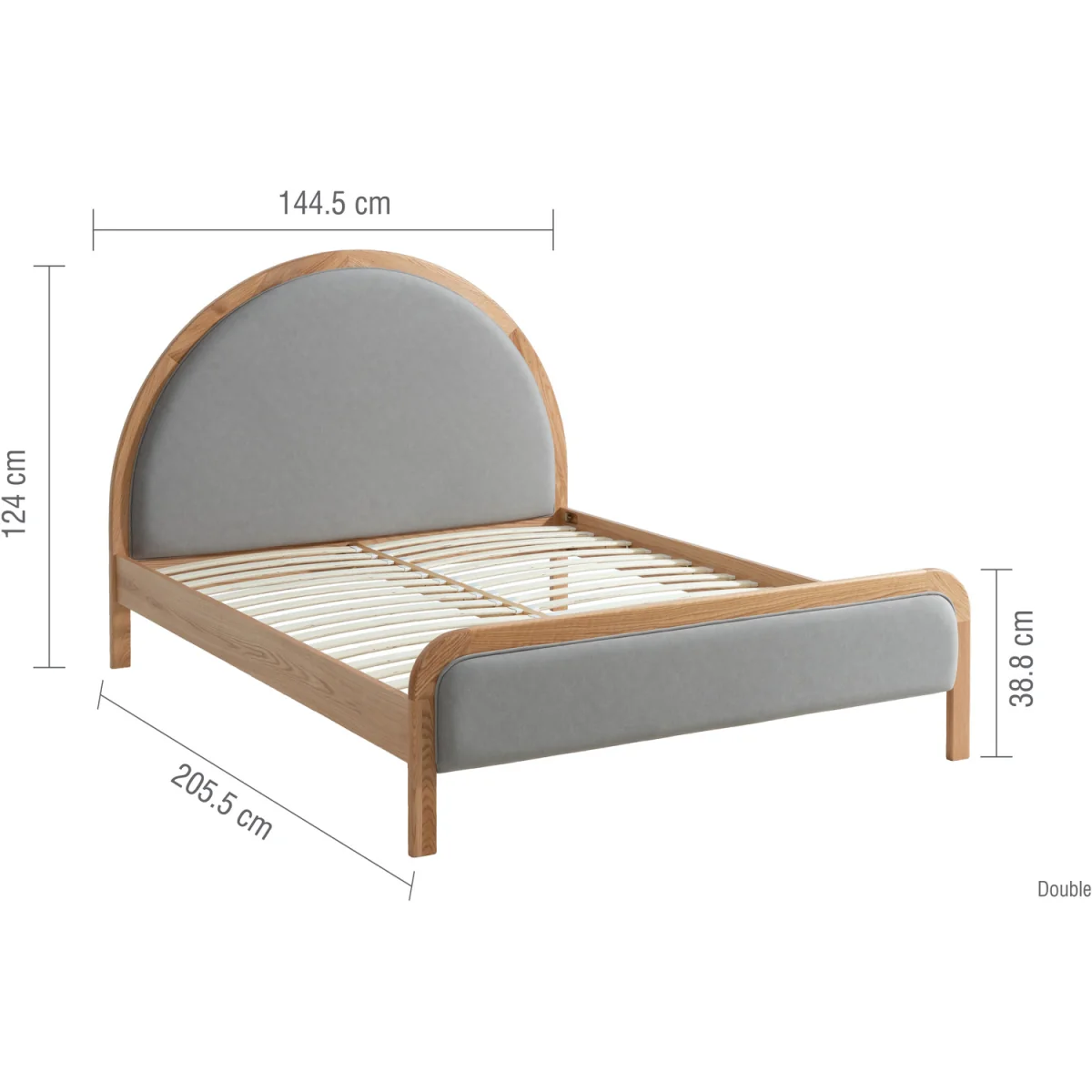 Birlea Liana Double Bed Oak - Grey – image 9