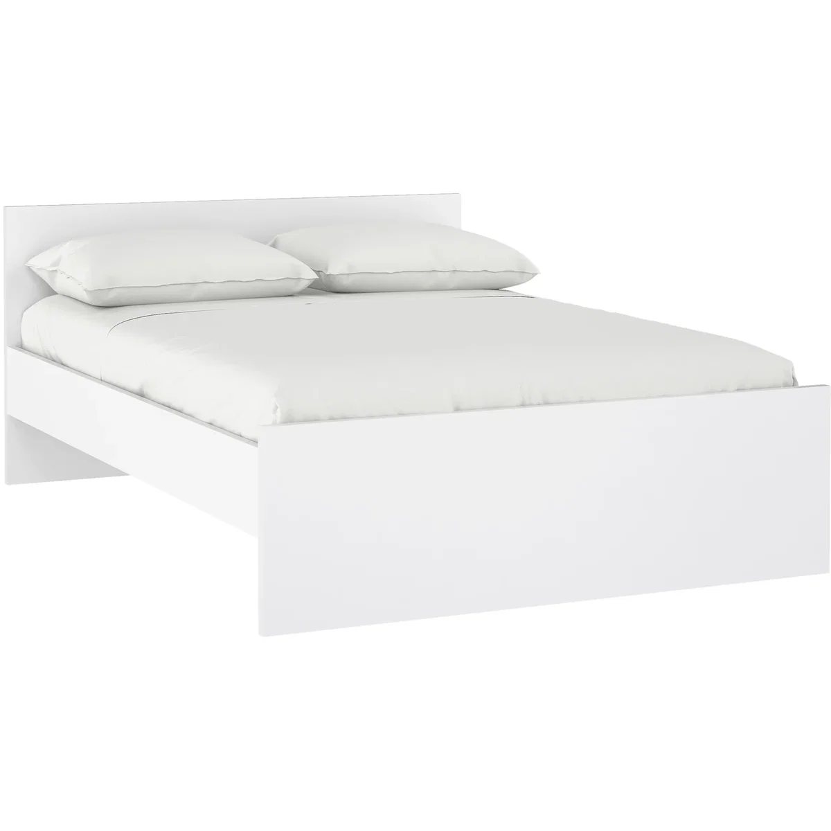 Naia Double Bed 4ft6 (140 x 190) in White High Gloss - Black Matt – image 2