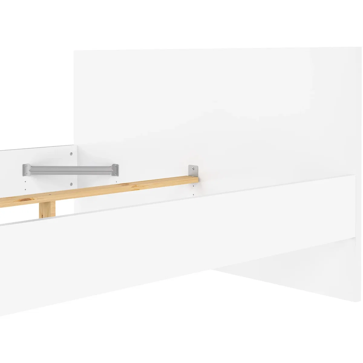 Naia Double Bed 4ft6 (140 x 190) in White High Gloss - Black Matt – image 6