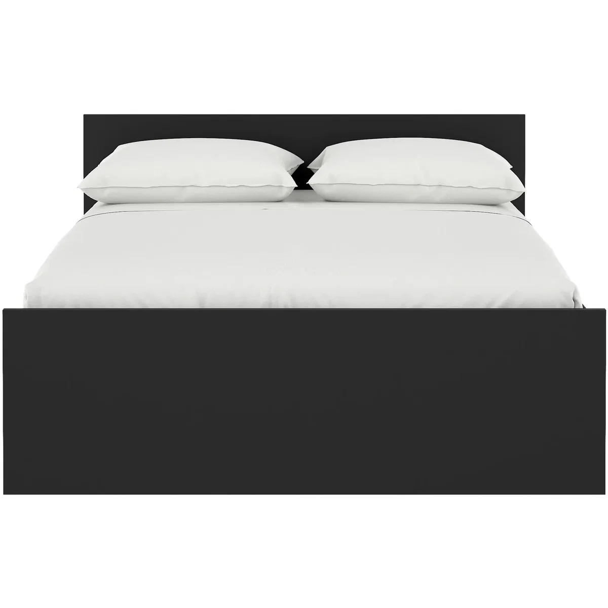Naia Double Bed 4ft6 (140 x 190) in White High Gloss - Black Matt – image 8