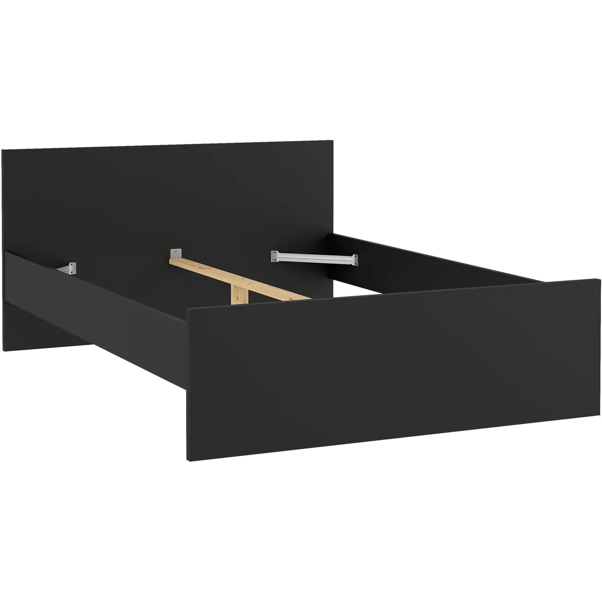 Naia Double Bed 4ft6 (140 x 190) in White High Gloss - Black Matt – image 9