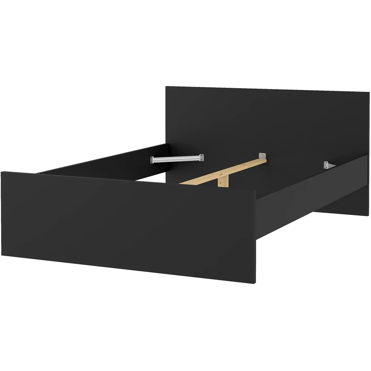 Naia Double Bed 4ft6 (140 x 190) in White High Gloss - Black Matt – image 10