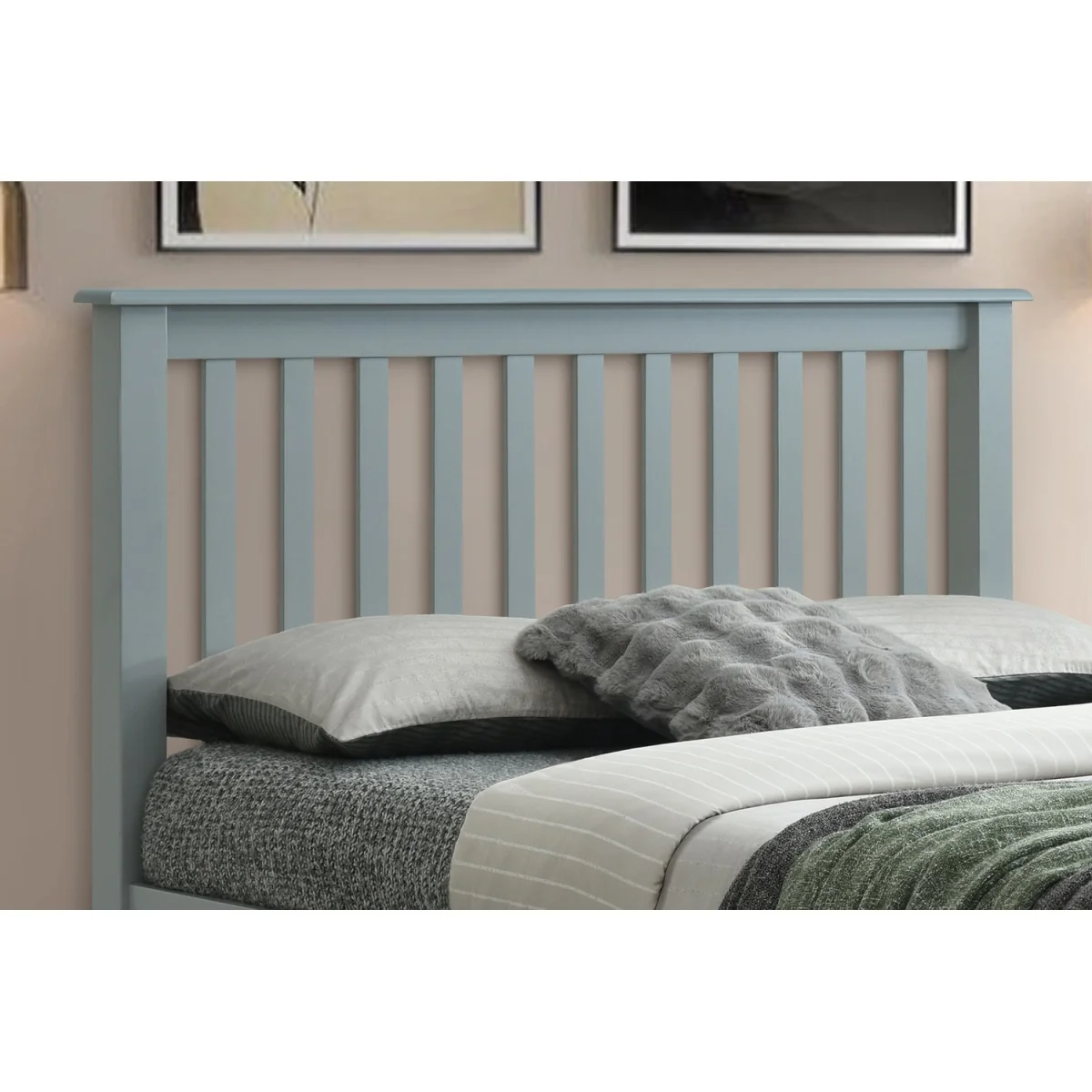 Shaker Grey Wooden Bed Frame - Double - Grey – image 2