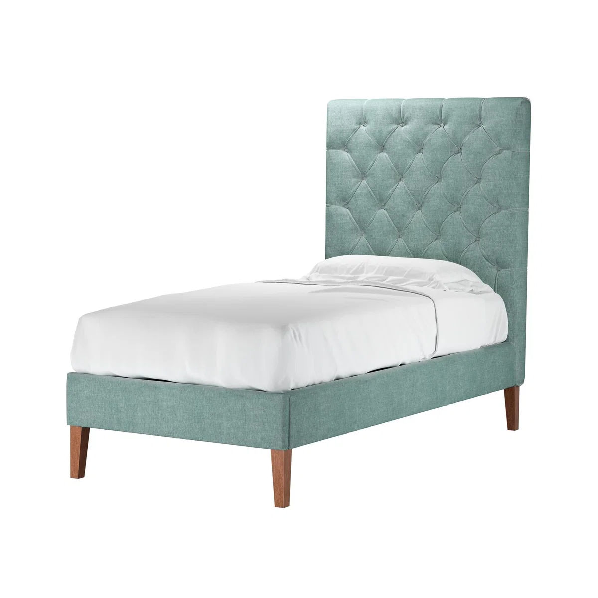 Rosalie 150cm Single Bed in Sea Spray Aquaclean Clever Chenille – image 1