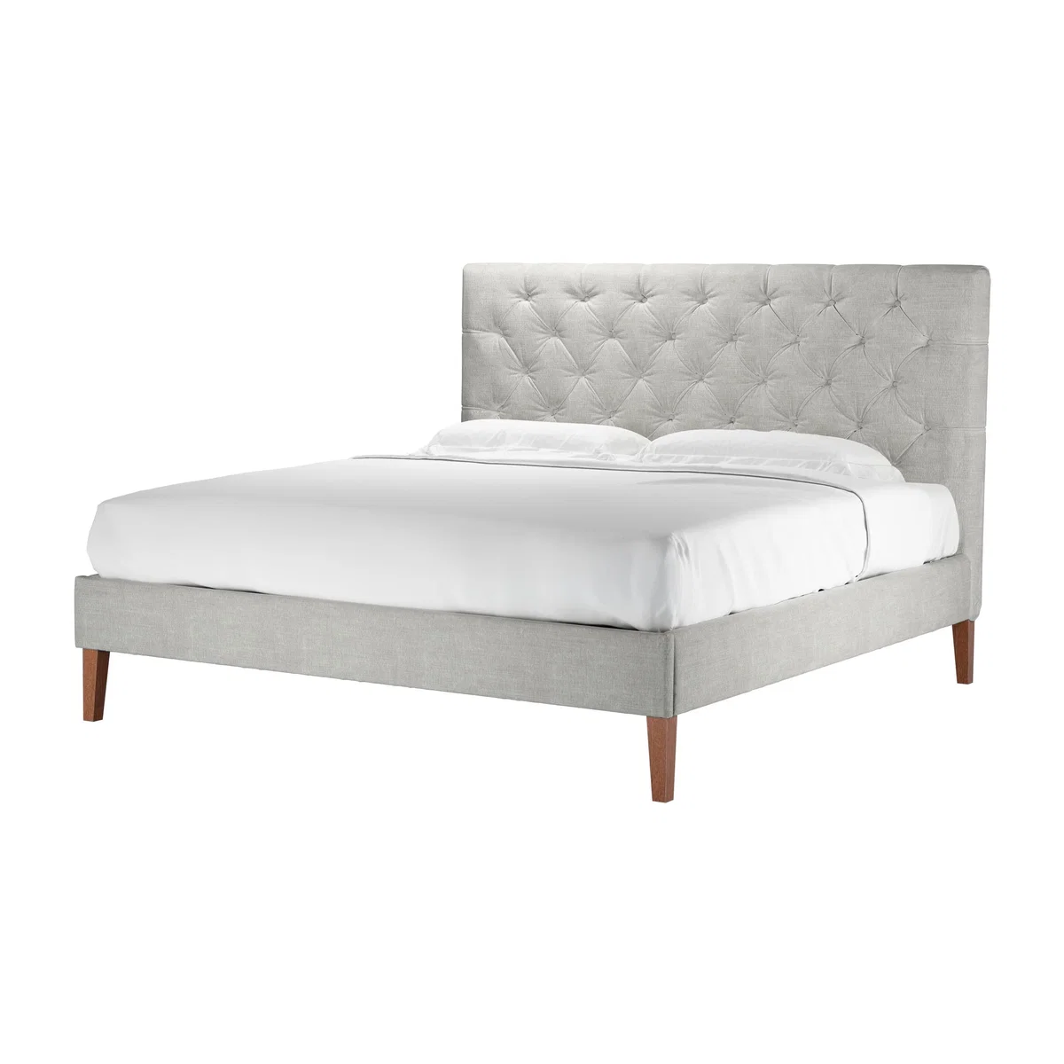 Rosalie 130cm Super King Bed in Fog Aquaclean Clever Chenille – image 1