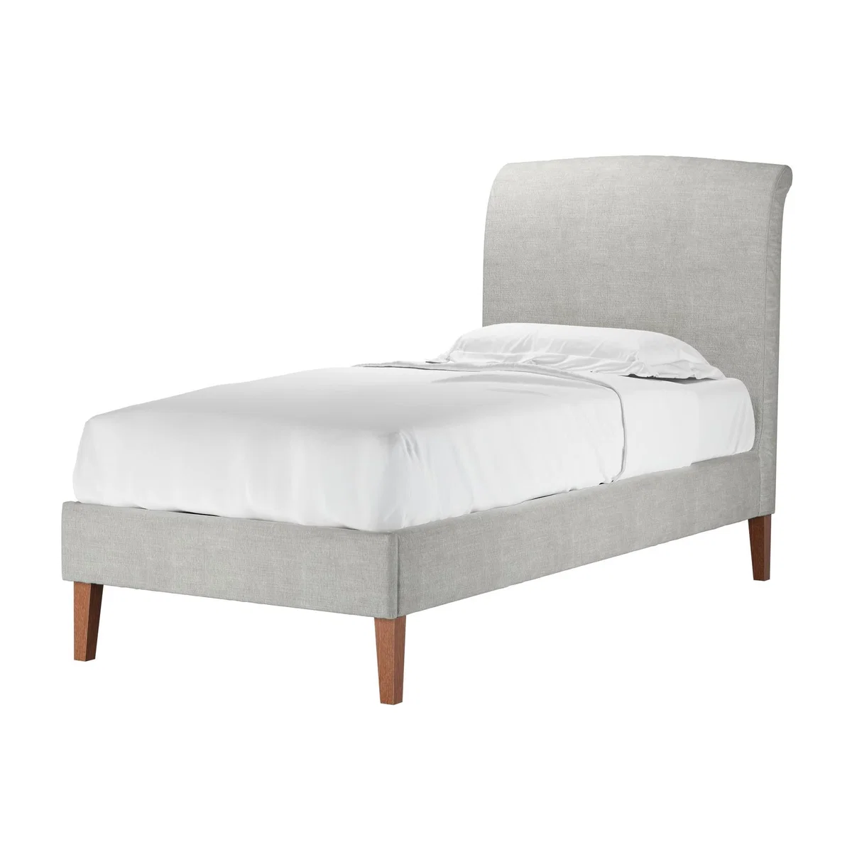 Thea Single Bed in Fog Aquaclean Clever Chenille – image 1