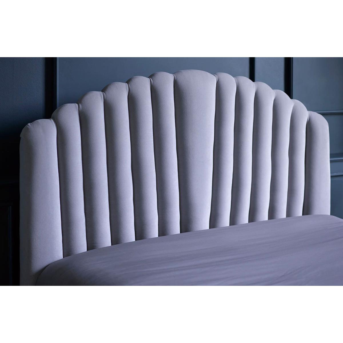 Bella Double Bed in Liquorice Baylee Multi-Tone Viscose Linen – image 3