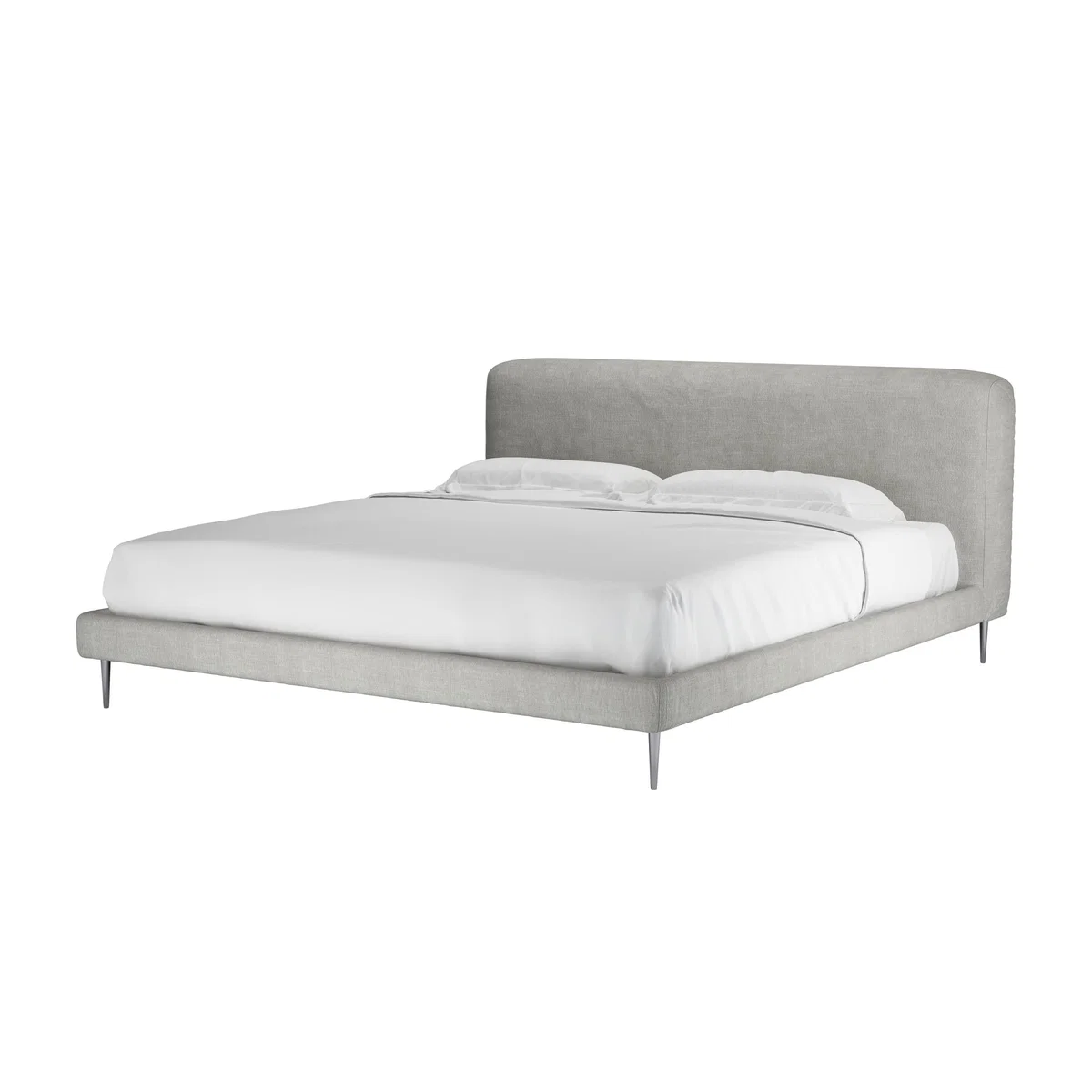 Lucy Super King Bed in Fog Aquaclean Clever Chenille – image 1
