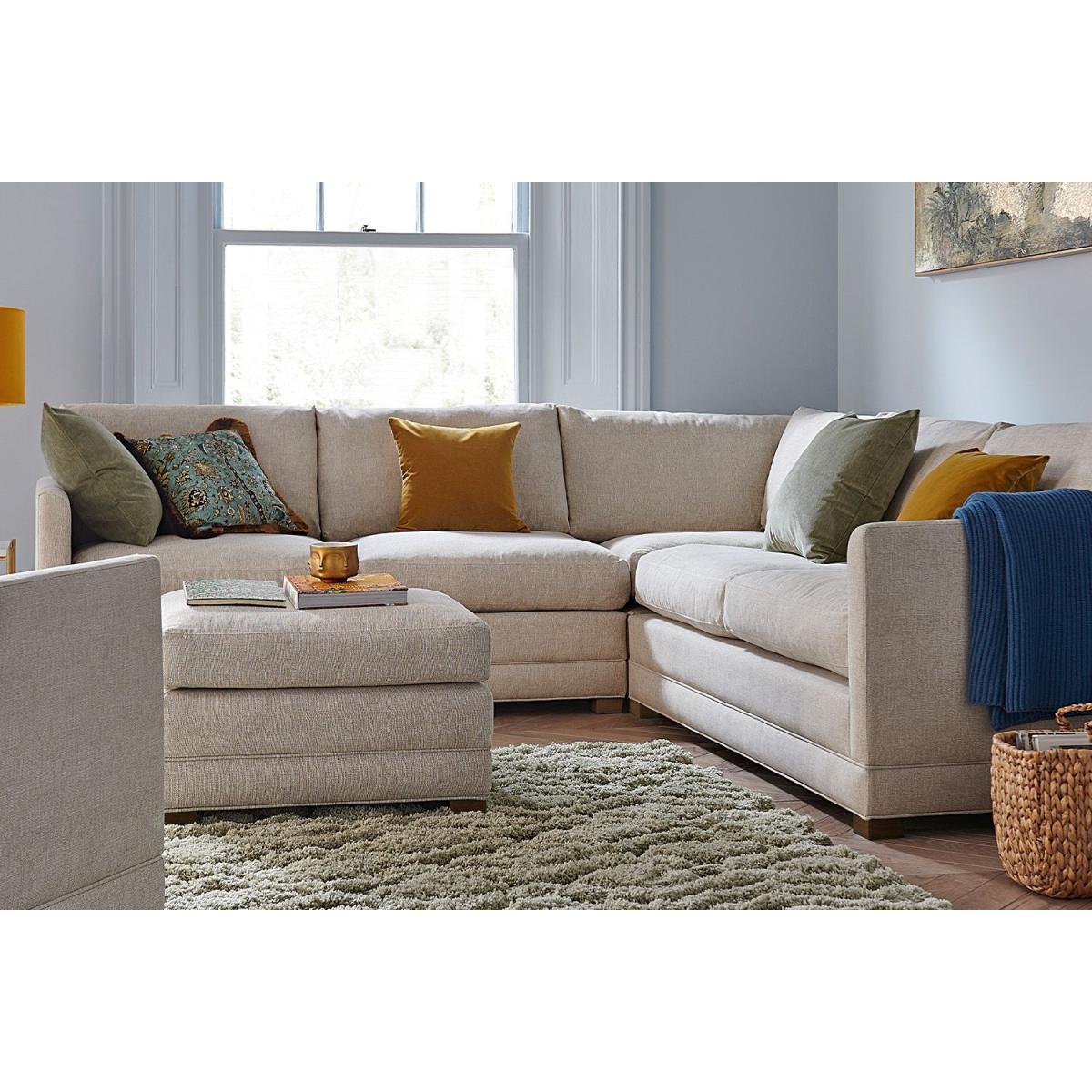 Aissa Medium RHF 2.5 Seat Corner Sofa bed in Celadon Easy Cotton – image 3