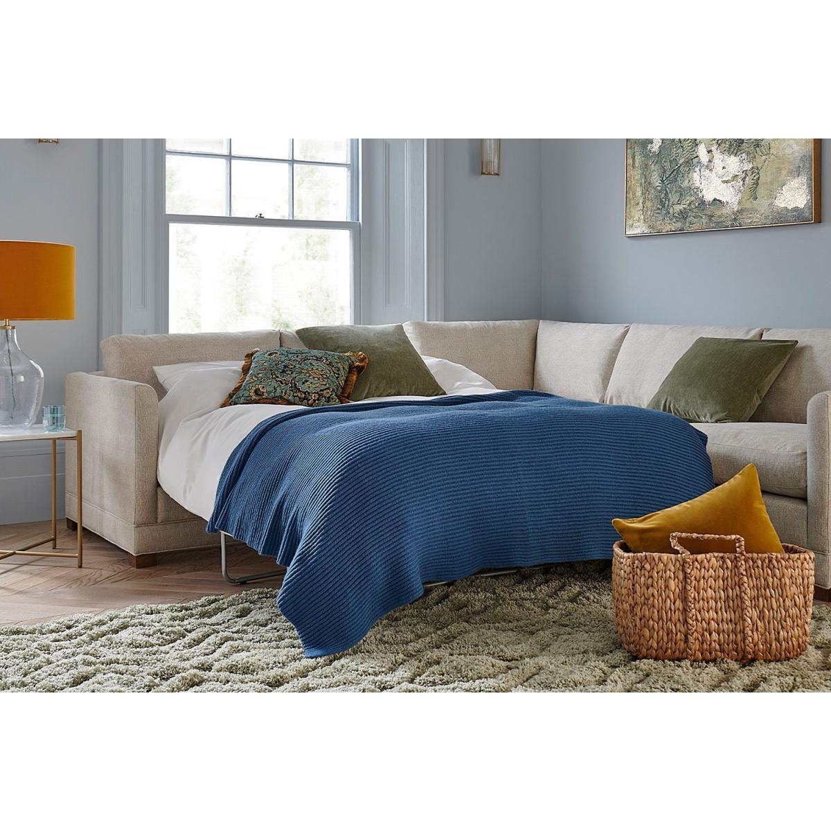 Aissa Medium RHF 2.5 Seat Corner Sofa bed in Celadon Easy Cotton – image 4