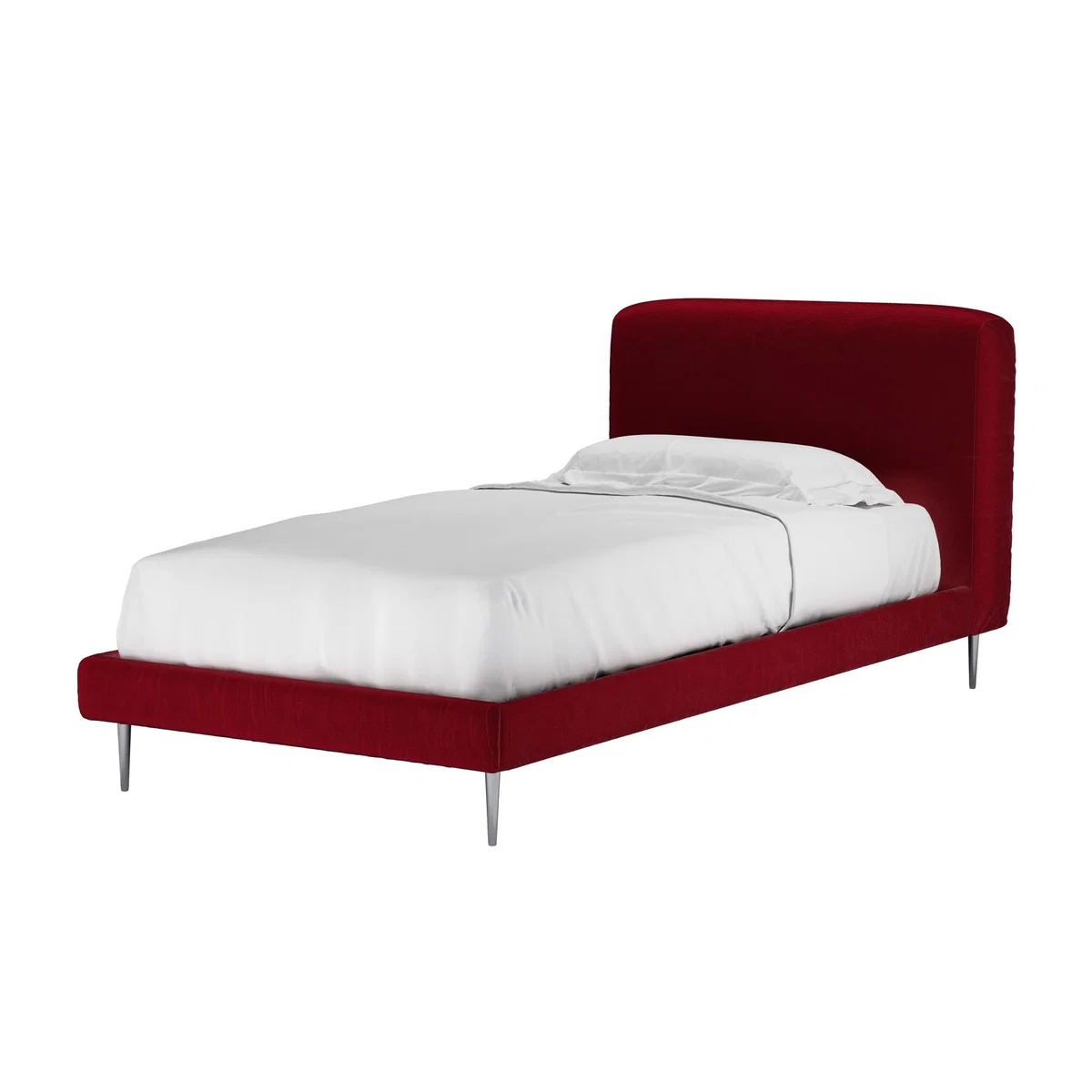 Lucy Single Bed in Malbec Cotton Matt Velvet – image 1