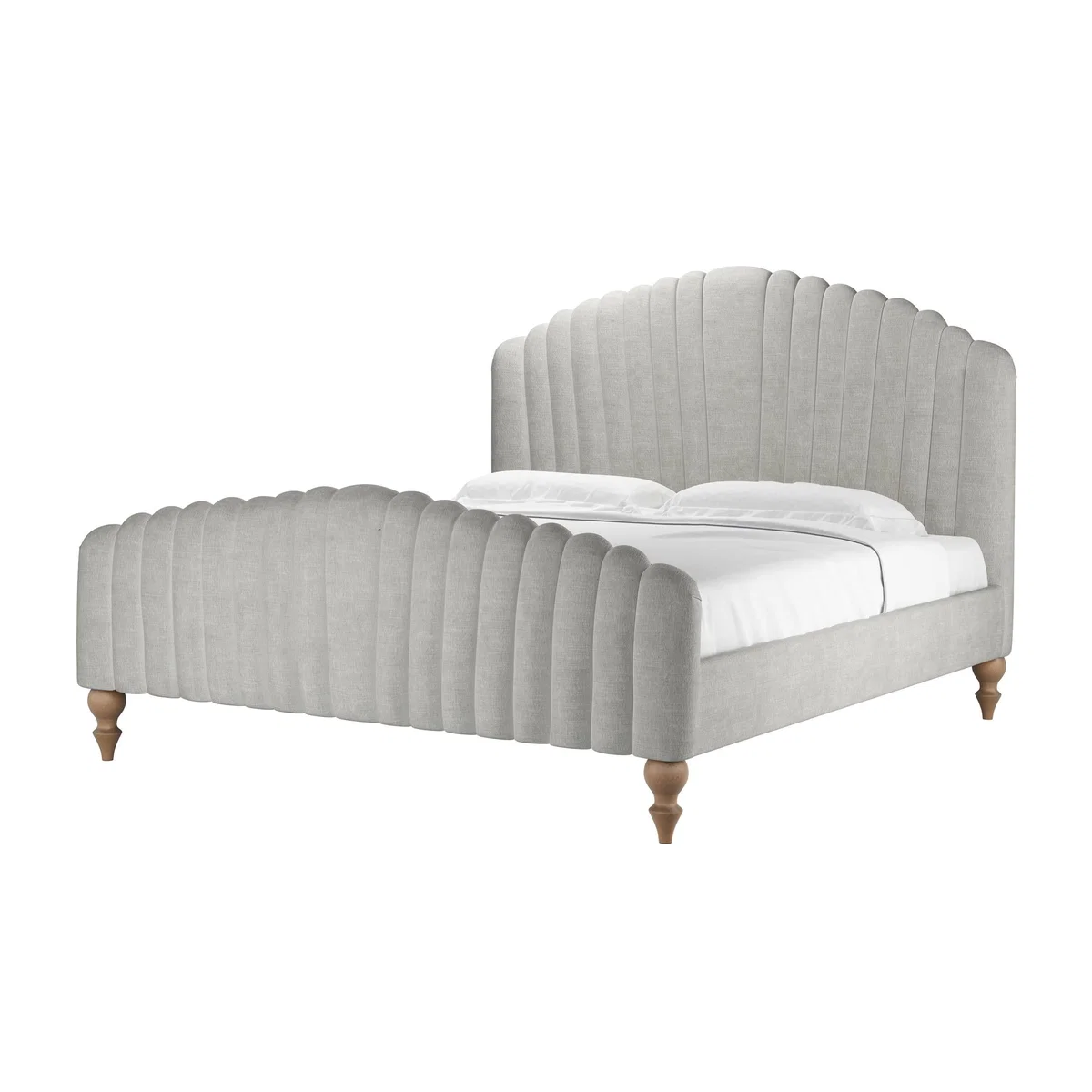 Bella Super King Bed in Fog Aquaclean Clever Chenille – image 1