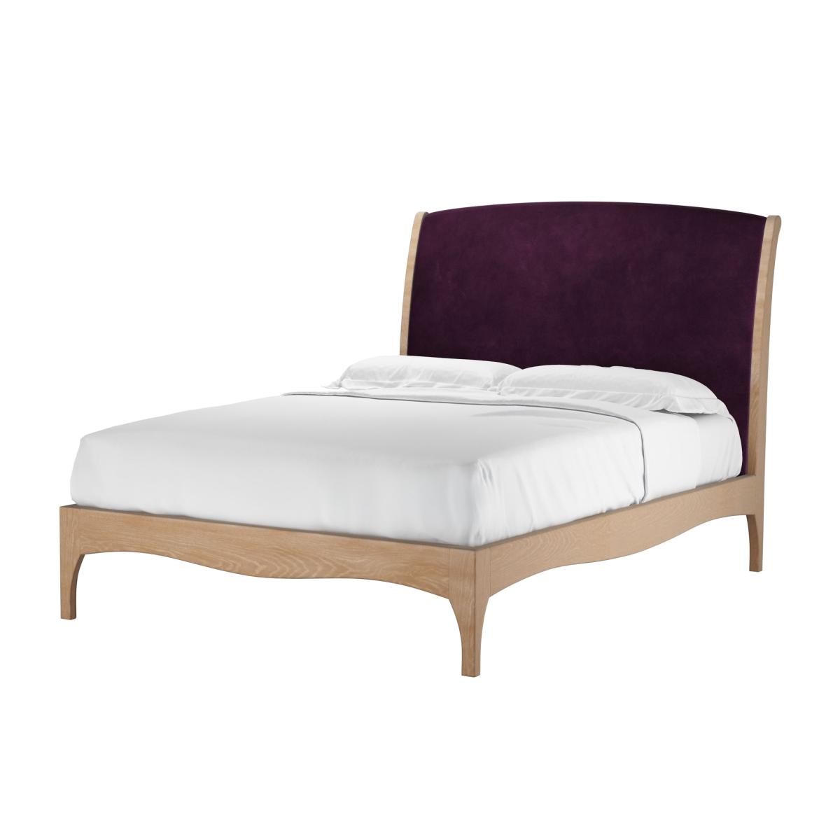 Emilia Double Bed in Damson Smart Velvet – image 1