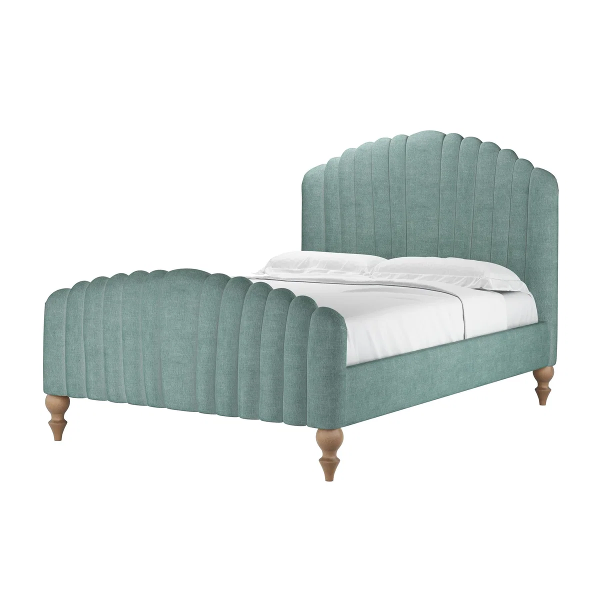 Bella Double Bed in Sea Spray Aquaclean Clever Chenille – image 1