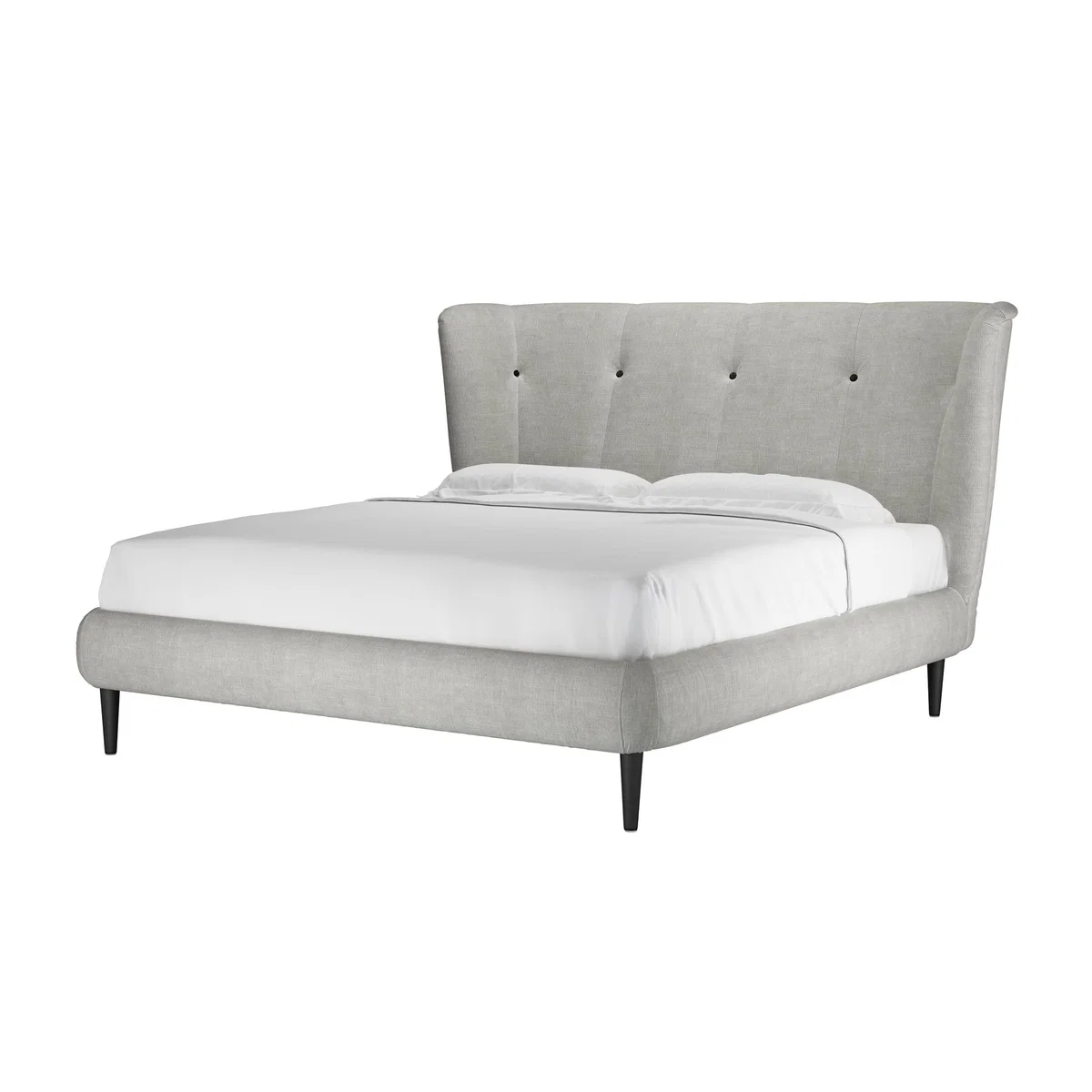 Audrey Super King Bed in Fog Aquaclean Clever Chenille – image 1