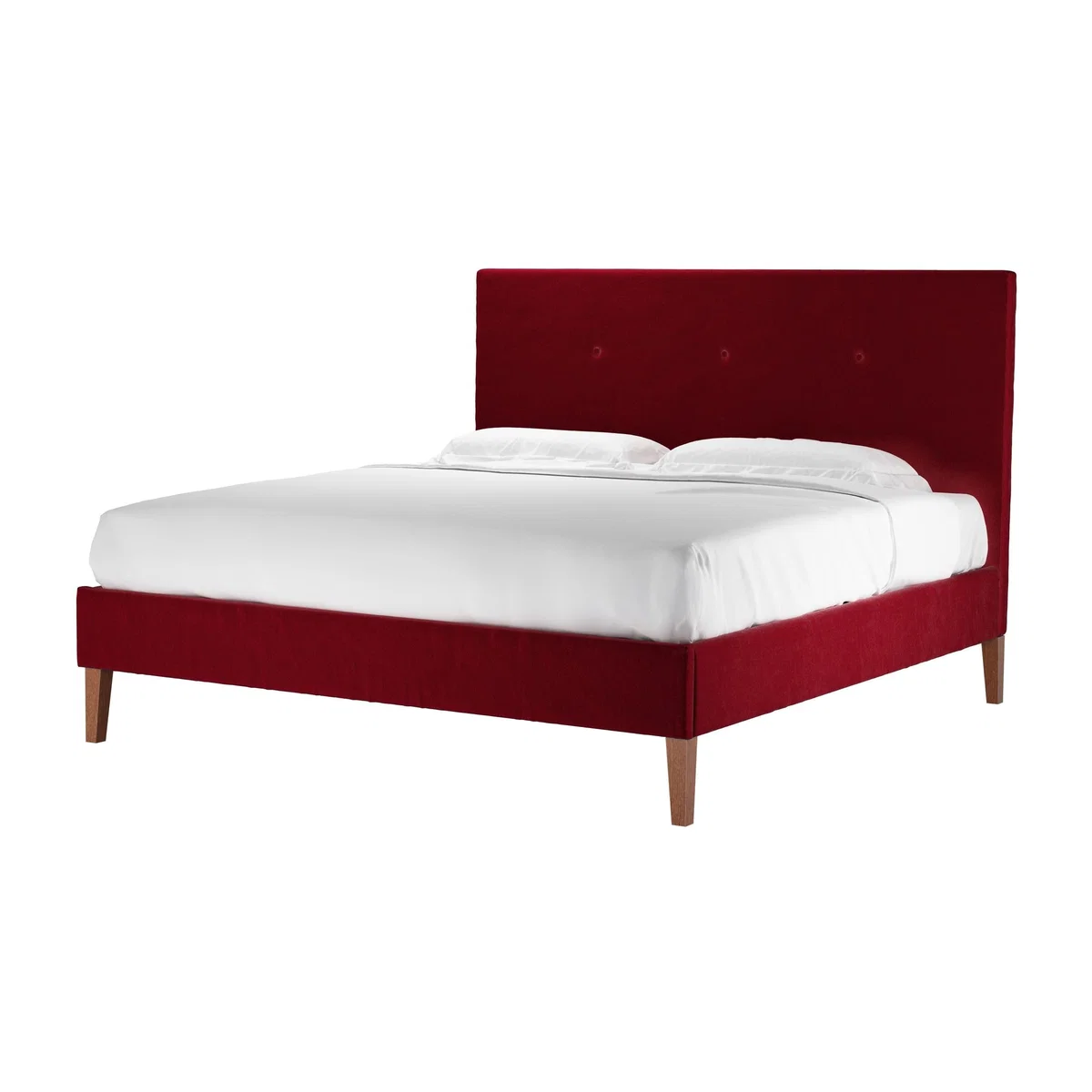 Avery 130cm Super King Bed in Malbec Cotton Matt Velvet – image 1