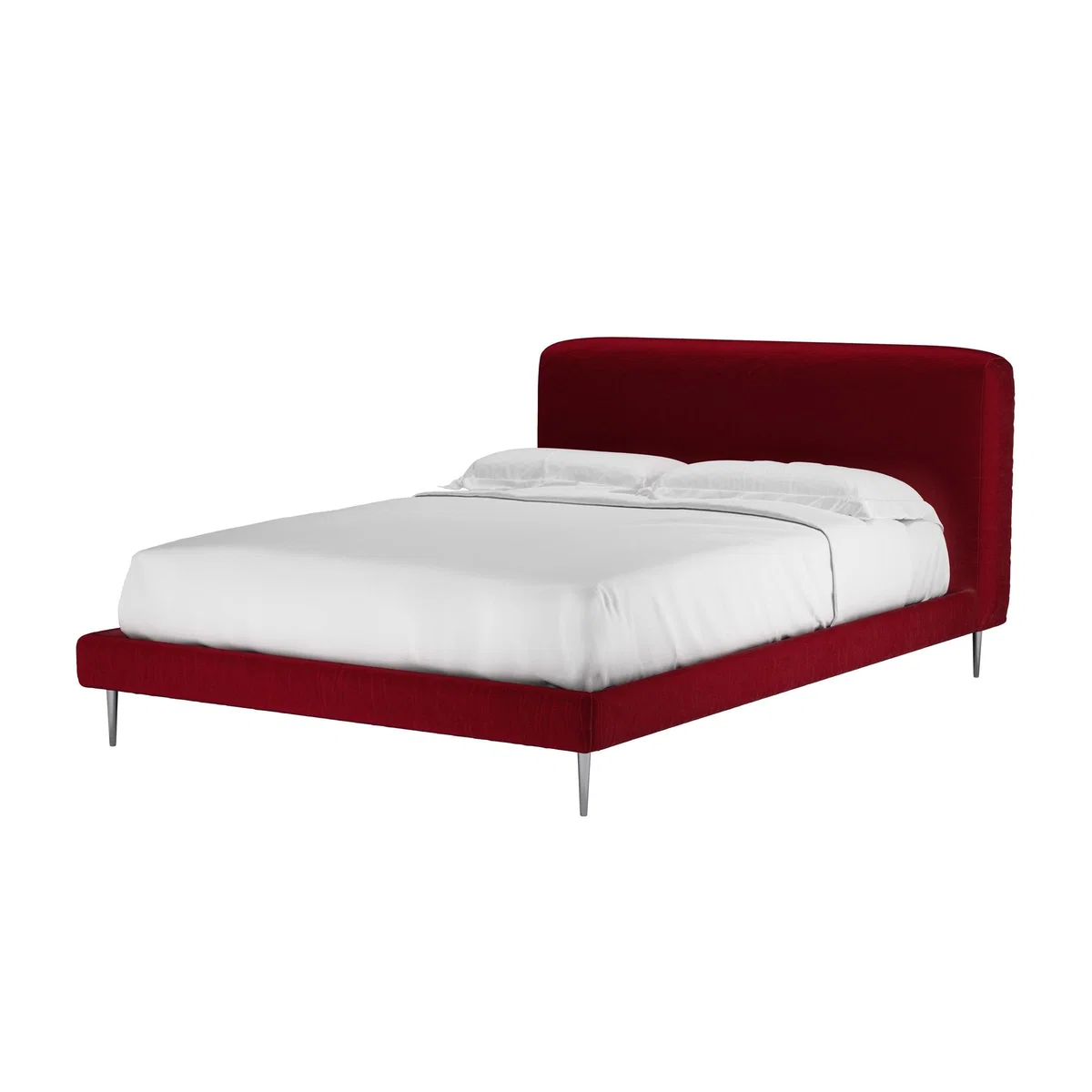 Lucy Double Bed in Malbec Cotton Matt Velvet – image 1
